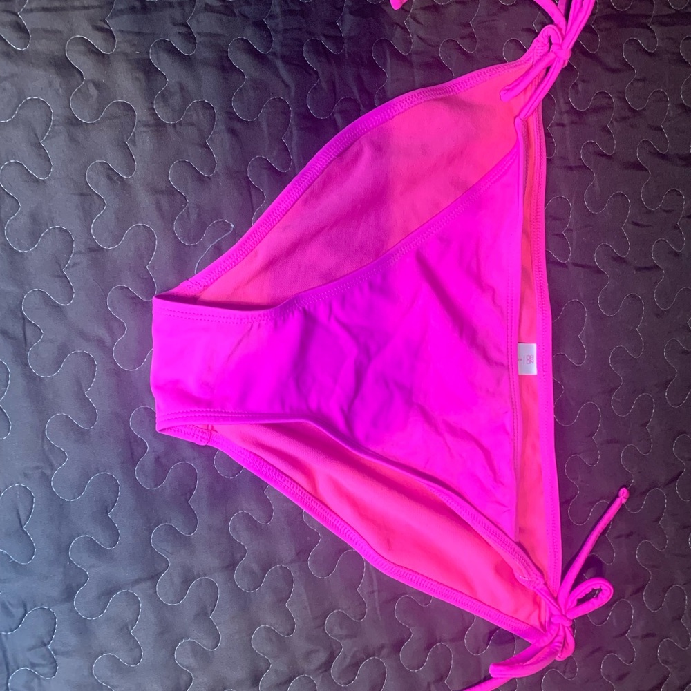 Large hot pink swim bottoms